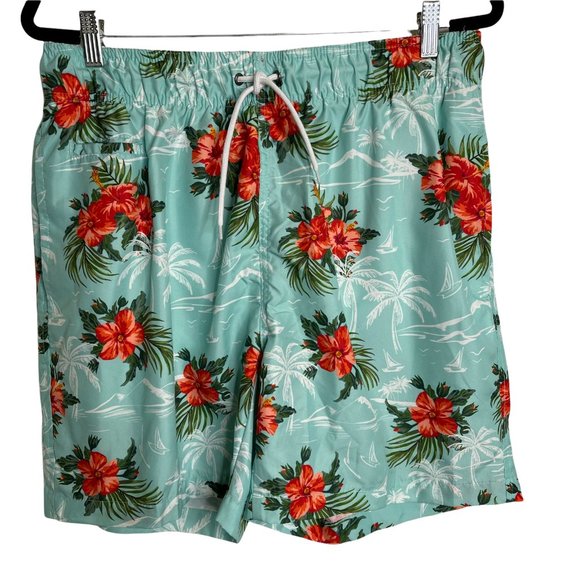 Charleston Threads Men's XL Hawaiian Aloha Swim Trunks Multicolor Mesh Lined - Picture 2 of 11